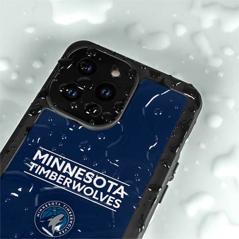NBA Minnesota Timberwolves Standard - Navy Blue iPhone 15 Pro Waterproof Case